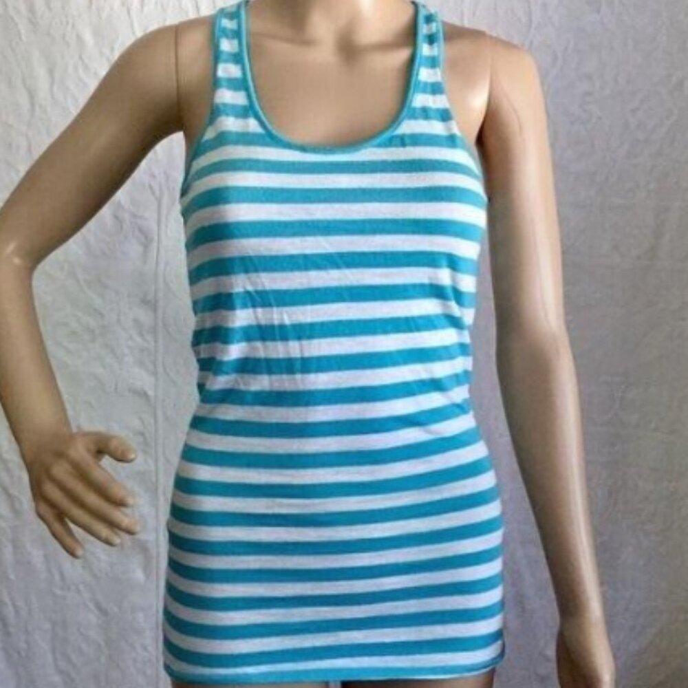 Pink by Victoria's Secret Striped Racerback Tank Top